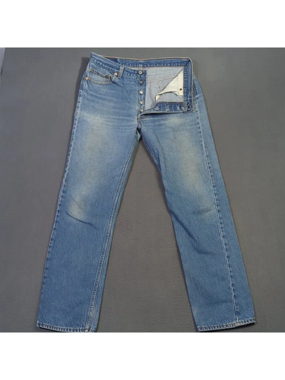 Levi's Vtg Jeans Mens 36x36 Fits 33x31 Blue 501 Straight Button Fly USA Made 90s